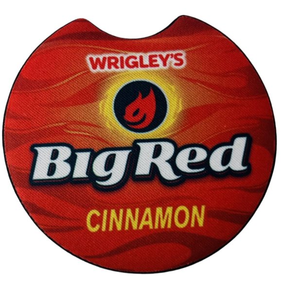 Car Coasters Big Red Cinnamon Bubble Gum Wrigley's Snack Set of 2 Neoprene - Picture 3 of 9